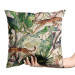 Decorative Velor Pillow Savannah parchment - tropical vegetation, cheetahs on beige background 147126 additionalThumb 2