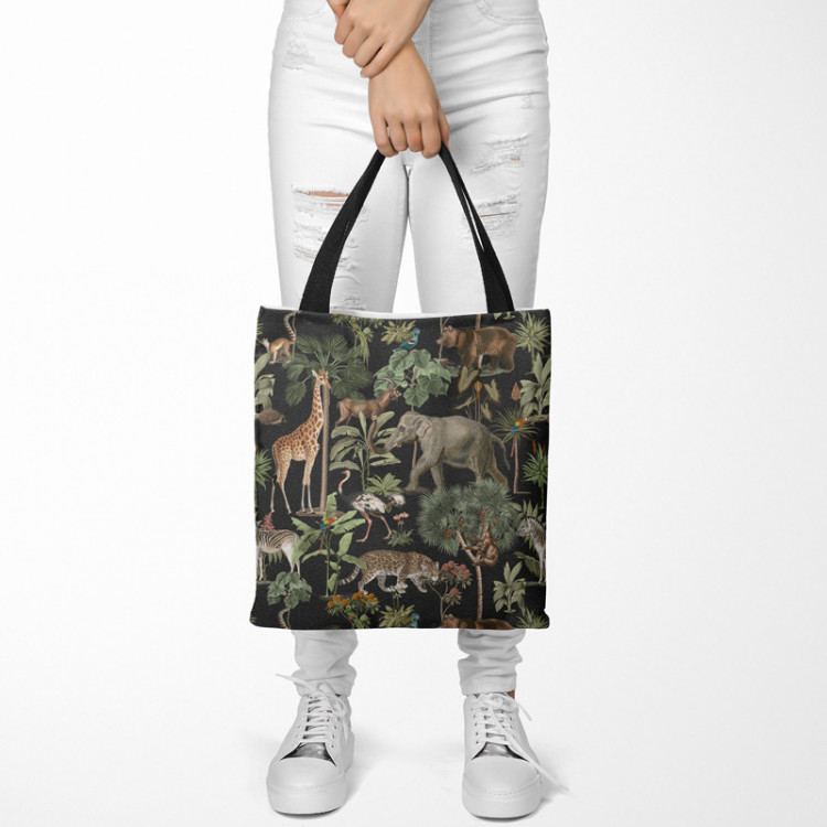Shopping Bag Wild biodiversity - a design with animal and botanical motifs 148526 additionalImage 2