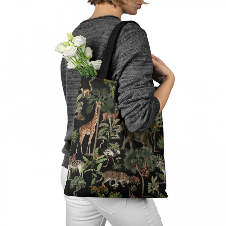 Shopping Bag Wild biodiversity - a design with animal and botanical motifs 148526 additionalImage 3