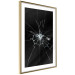 Poster Broken Glass - Abstraction With Inscriptions on a Black Background 148826 additionalThumb 8