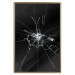 Poster Broken Glass - Abstraction With Inscriptions on a Black Background 148826 additionalThumb 22