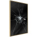 Poster Broken Glass - Abstraction With Inscriptions on a Black Background 148826 additionalThumb 6