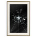 Poster Broken Glass - Abstraction With Inscriptions on a Black Background 148826 additionalThumb 25