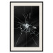 Poster Broken Glass - Abstraction With Inscriptions on a Black Background 148826 additionalThumb 27