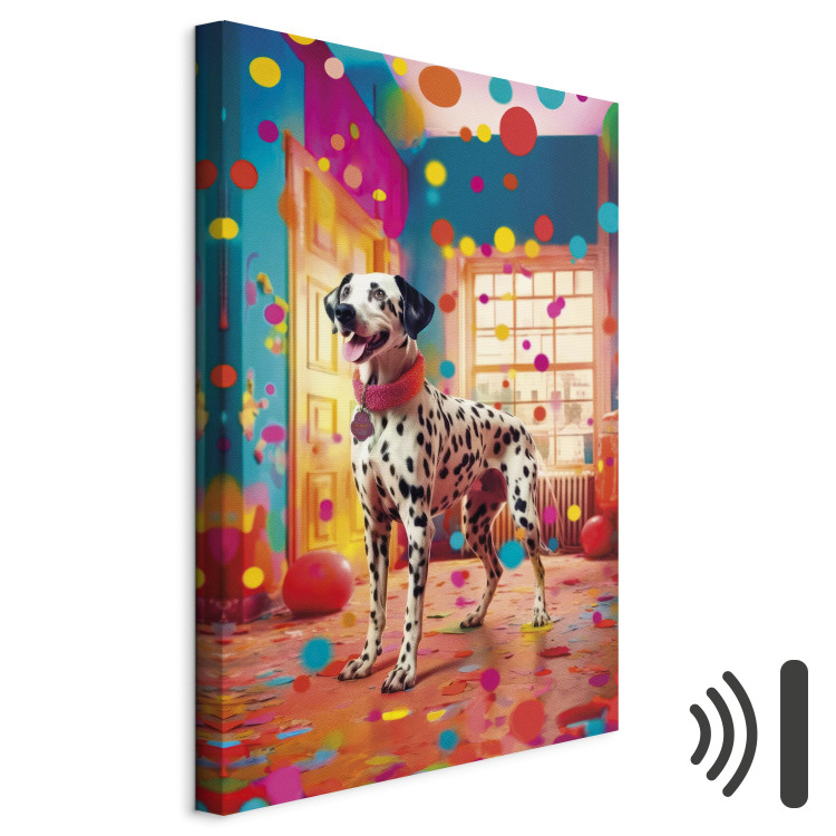 Canvas Print AI Dalmatian Dog - Spotted Animal in Color Room - Vertical 150226 additionalImage 8