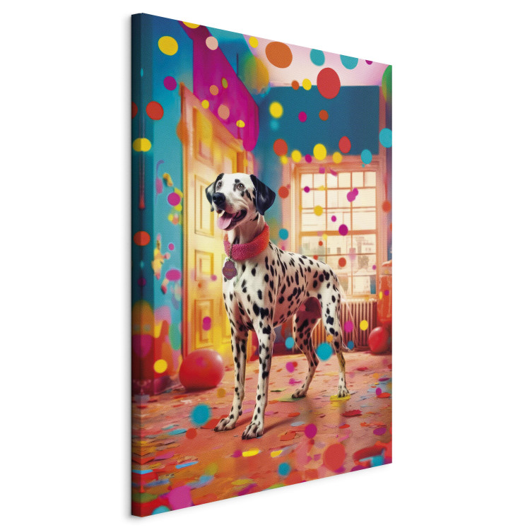 Canvas Print AI Dalmatian Dog - Spotted Animal in Color Room - Vertical 150226 additionalImage 2