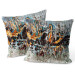 Decorative Velor Pillow Creative Expression - Abstract Composition Imitating a Paint Explosion 151326 additionalThumb 2