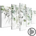 Canvas Art Print Subtle Twigs - Leaves in Delicate Shades on a White Background 151426 additionalThumb 6