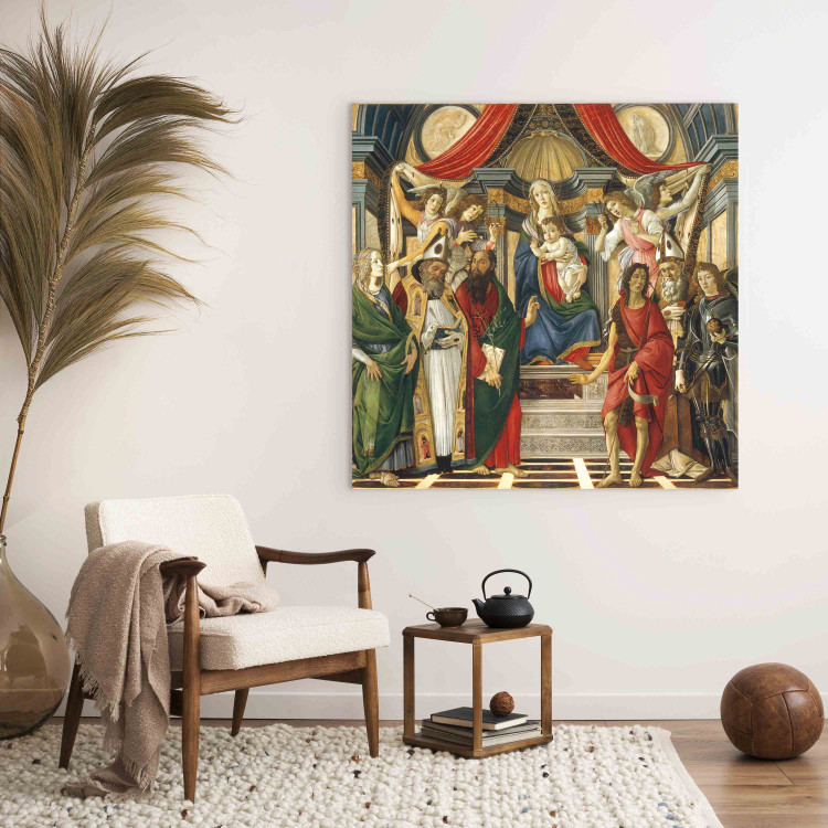 Art Reproduction Enthroned Mary with the Child, angels, and Saint Catharine of Alexandria, St. Augustine, St. Barnabas, John the Baptist, Bishop Ignatius and Michael 158426 additionalImage 5