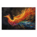 Canvas Firebird - Painterly Phoenix Rushing With the Wind on a Black Background 159526 additionalThumb 7
