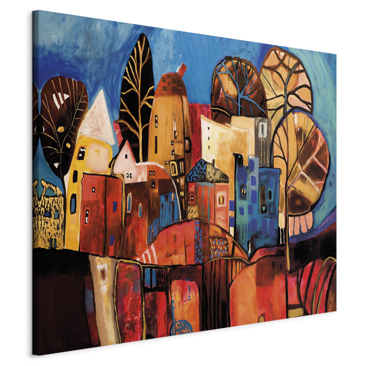 Canvas Art Print Autumnal town 49726 additionalImage 2