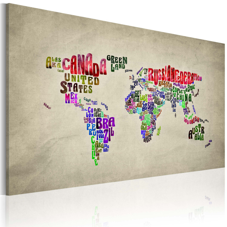 Canvas The map of the World - english names of countries 55426 additionalImage 2