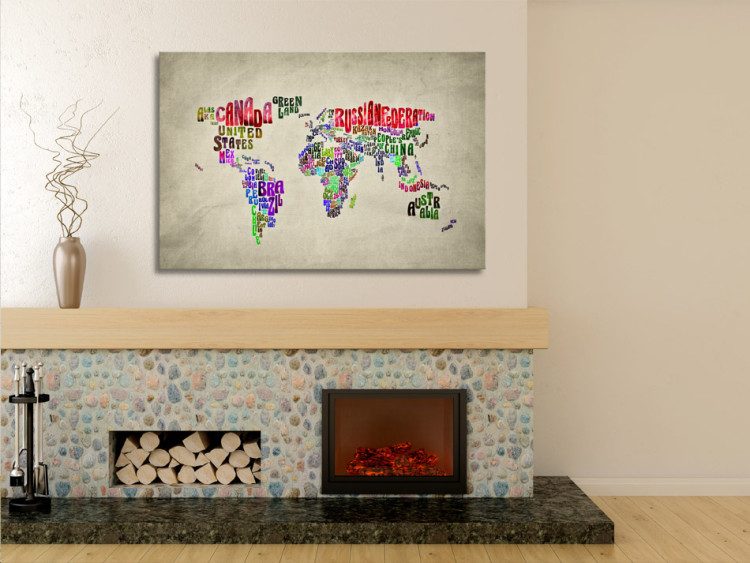 Canvas The map of the World - english names of countries 55426 additionalImage 3