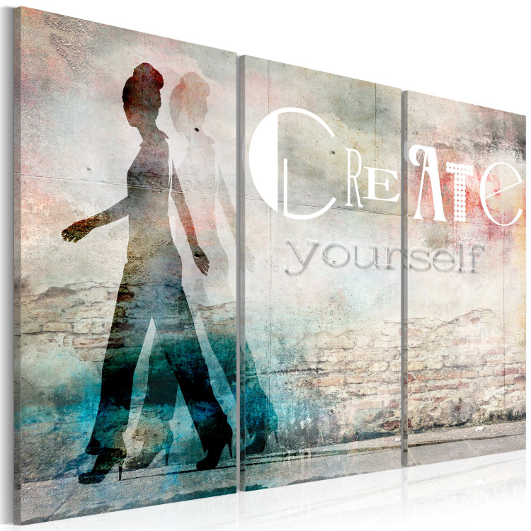 Canvas Art Print Create yourself - triptych 55726 additionalImage 2