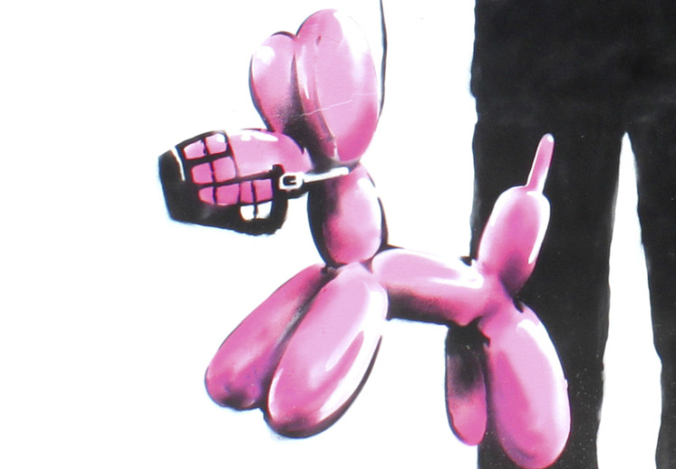 Canvas Art Print Police guard and pink balloon dog (Banksy) 58926 additionalImage 5