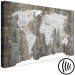 Canvas Print World Map: Wooden World 91926 additionalThumb 6