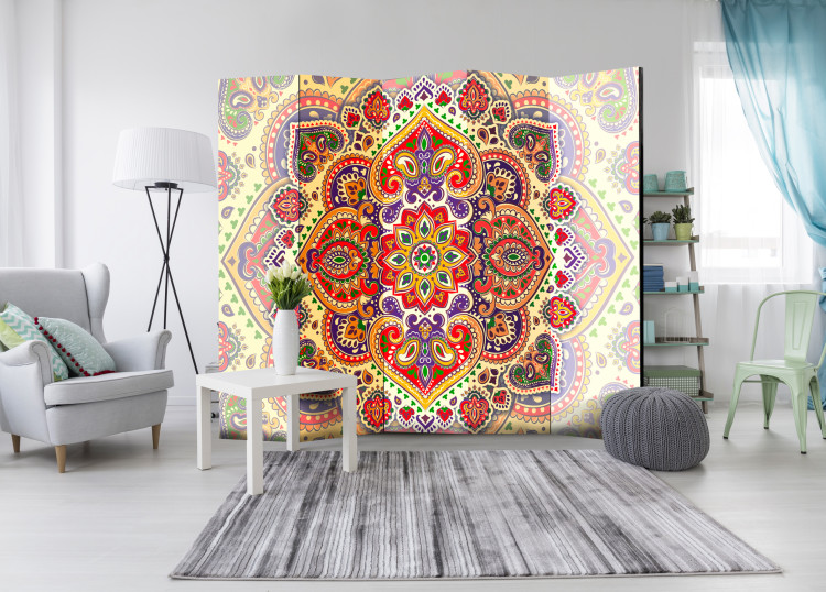 Room Divider Uncommon Exoticism II - oriental mandala in colorful motif 97926 additionalImage 2
