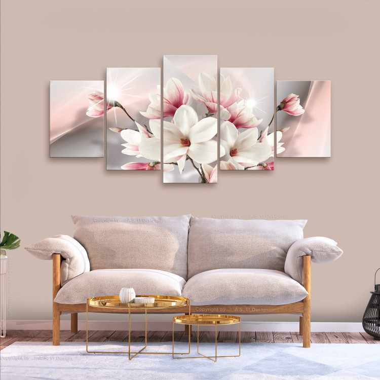 Canvas Magnolia in Bloom (5 Parts) Wide 107236 additionalImage 3