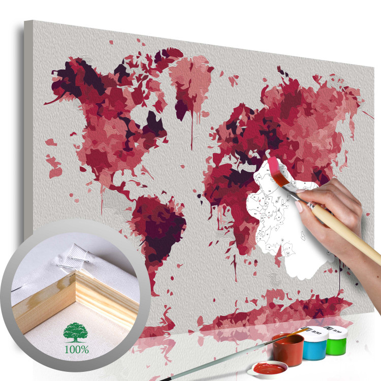 Paint by Number Kit Watercolor Map 107636