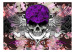 Wall Mural Abstract - corpse skull in purple tones on a background with flowers 114236 additionalThumb 1