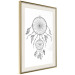 Wall Poster Dreamcatcher - black and white simple composition with a tribal amulet 114636 additionalThumb 2