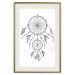 Wall Poster Dreamcatcher - black and white simple composition with a tribal amulet 114636 additionalThumb 19