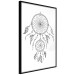 Wall Poster Dreamcatcher - black and white simple composition with a tribal amulet 114636 additionalThumb 12
