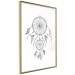 Wall Poster Dreamcatcher - black and white simple composition with a tribal amulet 114636 additionalThumb 8