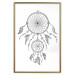 Wall Poster Dreamcatcher - black and white simple composition with a tribal amulet 114636 additionalThumb 16