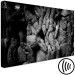 Canvas Old Roots - a black and white photograph of stones and roots 115036 additionalThumb 6