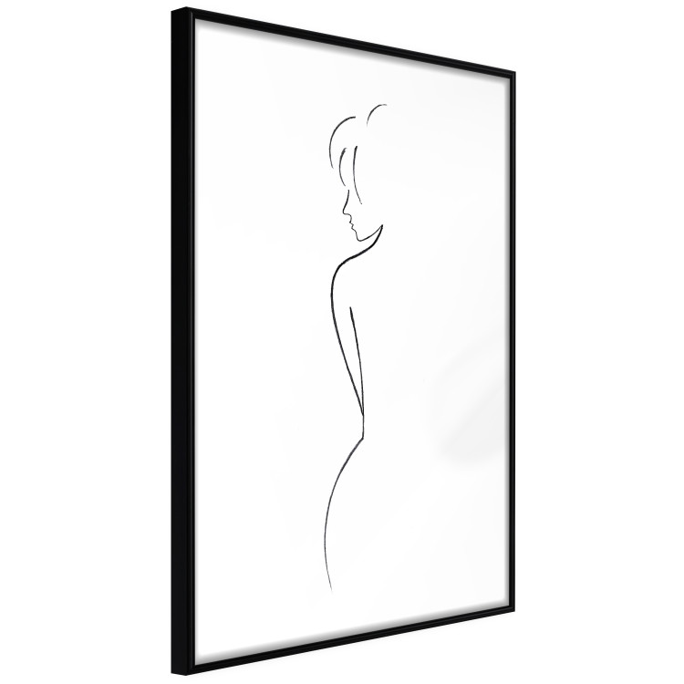 Wall Poster Better Half - black and white minimalist composition with a woman 115236 additionalImage 13