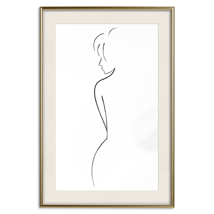 Wall Poster Better Half - black and white minimalist composition with a woman 115236 additionalImage 19