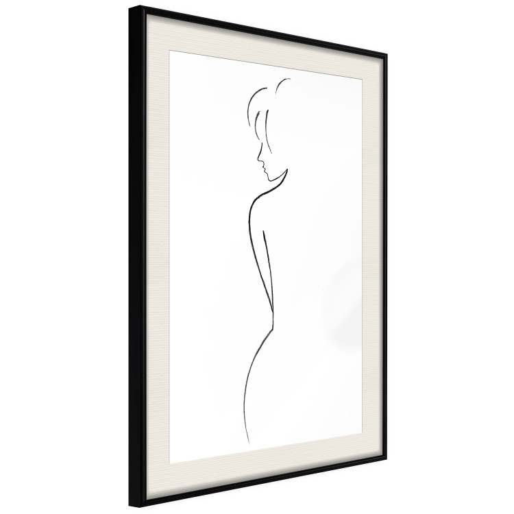 Wall Poster Better Half - black and white minimalist composition with a woman 115236 additionalImage 3