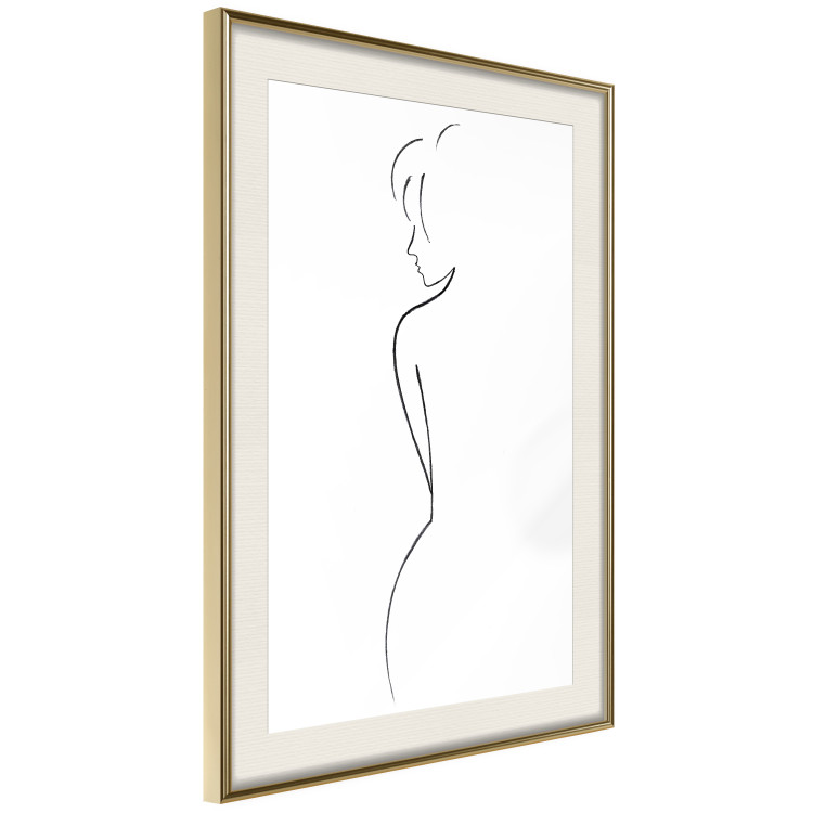 Wall Poster Better Half - black and white minimalist composition with a woman 115236 additionalImage 2