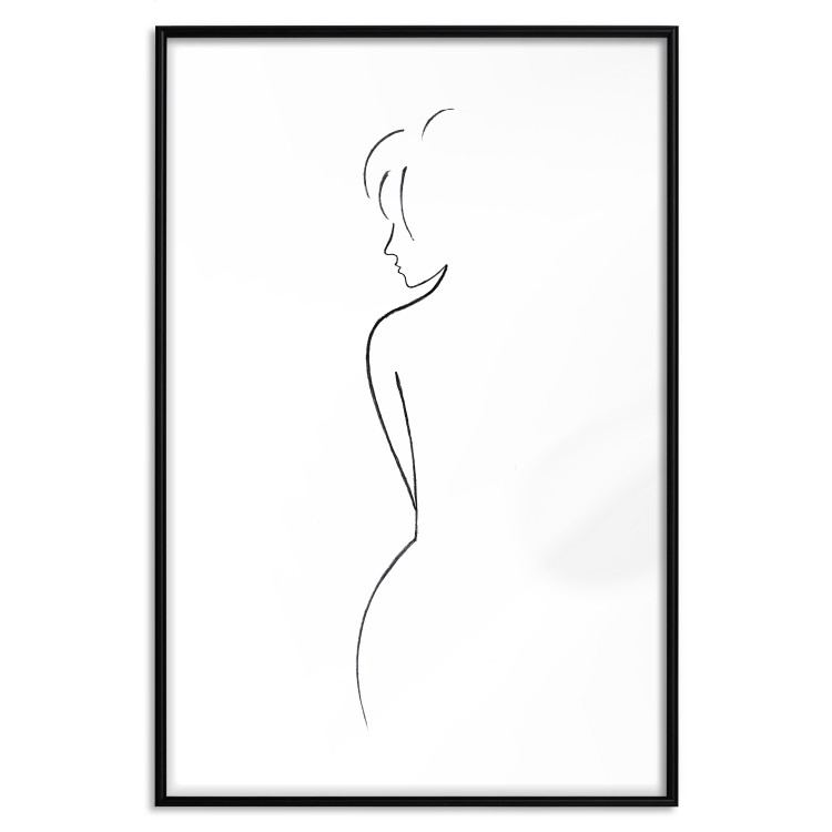 Wall Poster Better Half - black and white minimalist composition with a woman 115236 additionalImage 17