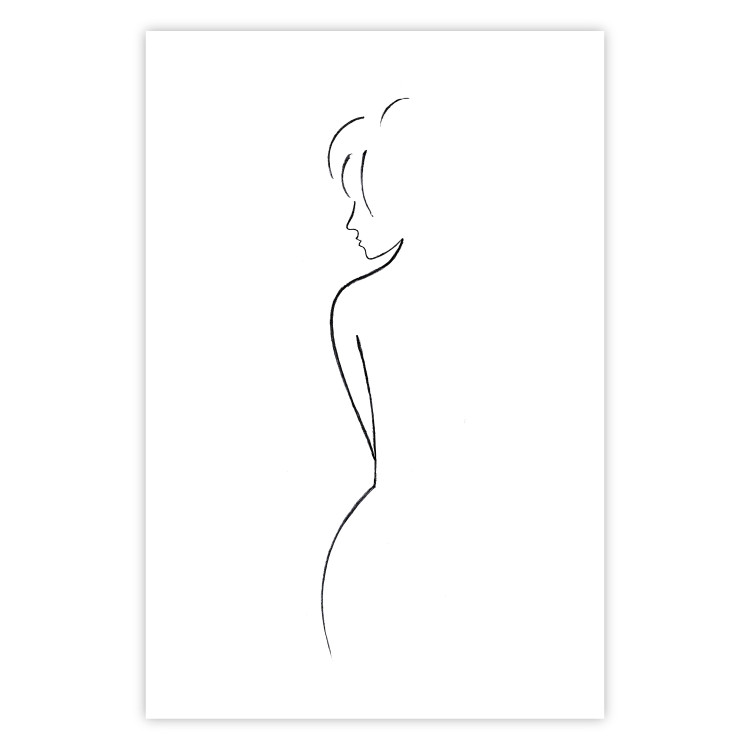 Wall Poster Better Half - black and white minimalist composition with a woman 115236 additionalImage 25