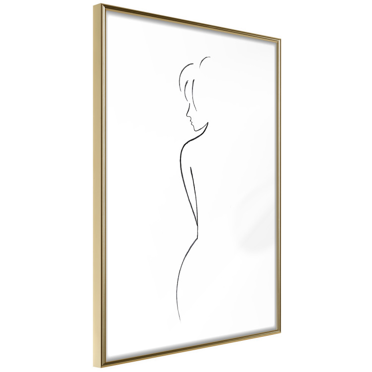 Wall Poster Better Half - black and white minimalist composition with a woman 115236 additionalImage 8