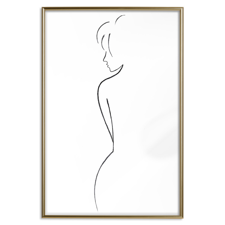 Wall Poster Better Half - black and white minimalist composition with a woman 115236 additionalImage 20