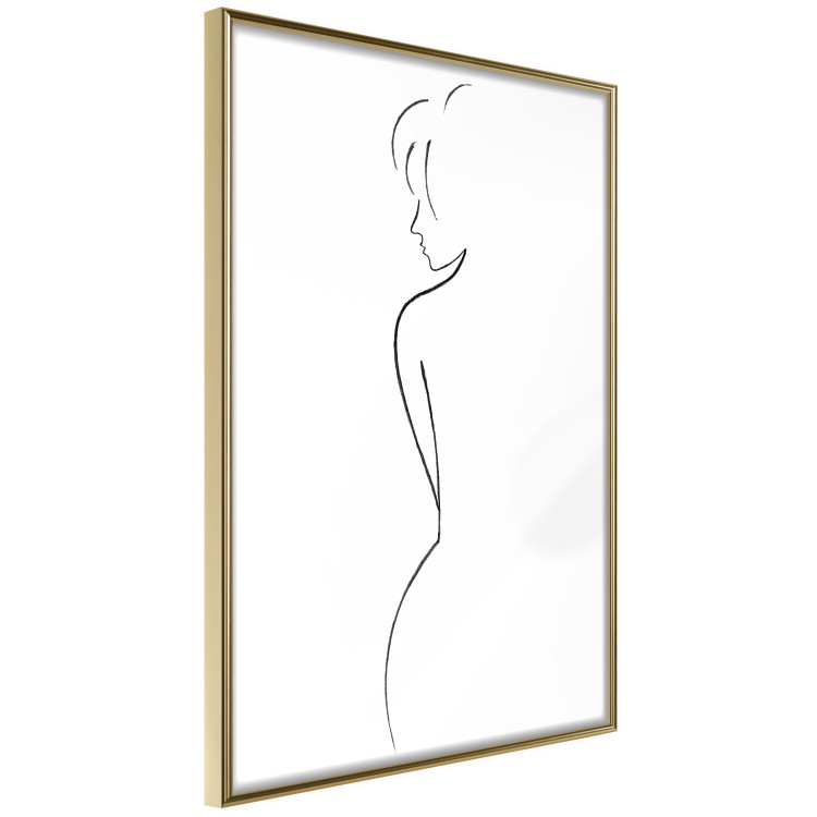 Wall Poster Better Half - black and white minimalist composition with a woman 115236 additionalImage 14