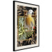 Wall Poster Golden Parrot - butterfly and parrot on a branch against a background of tropical leaves 116436 additionalThumb 3