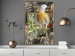 Wall Poster Golden Parrot - butterfly and parrot on a branch against a background of tropical leaves 116436 additionalThumb 7