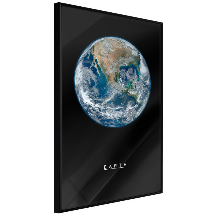 Poster Earth - text and blue-green planet against a black space backdrop 116736 additionalImage 10