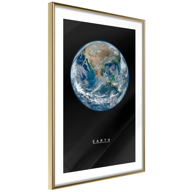 Poster Earth - text and blue-green planet against a black space backdrop 116736 additionalImage 6