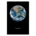 Poster Earth - text and blue-green planet against a black space backdrop 116736