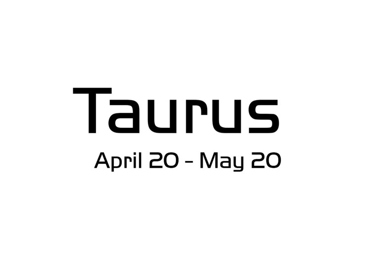 Canvas Taurus sign - modern graphic with an inscription on a white background 117036 additionalImage 4