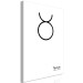 Canvas Taurus sign - modern graphic with an inscription on a white background 117036 additionalThumb 2