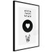Poster Heart and Crystals - black and white composition with an original motif 117336 additionalThumb 10