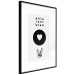 Poster Heart and Crystals - black and white composition with an original motif 117336 additionalThumb 11