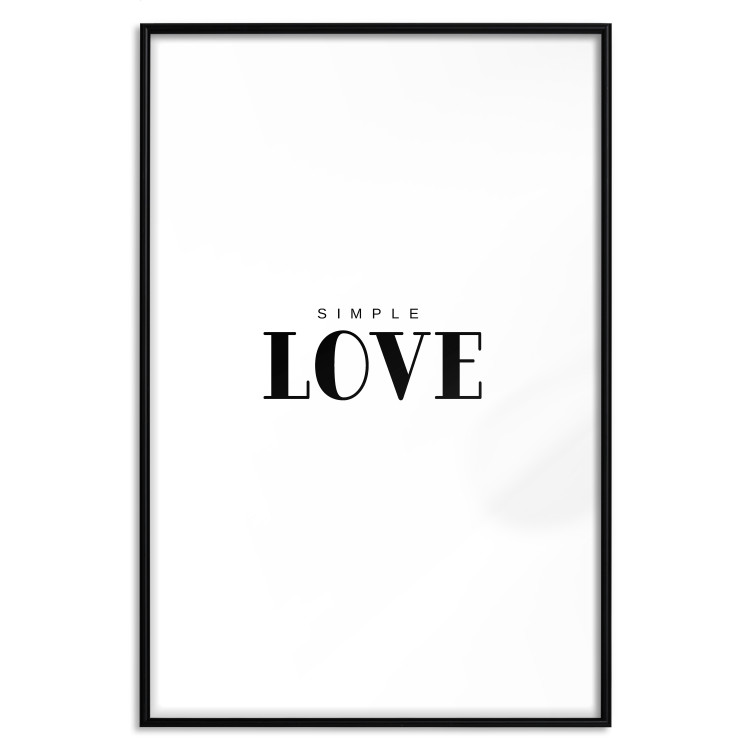 Poster Simple Love - artistic English text on a white background 122936 additionalImage 15