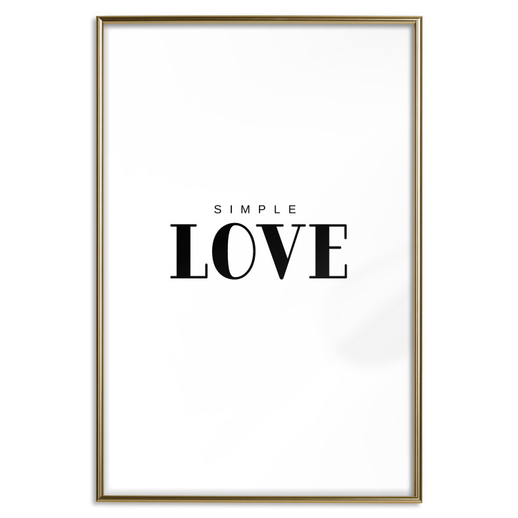 Poster Simple Love - artistic English text on a white background 122936 additionalImage 20